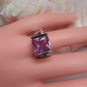 Vintage Purple and Silver Ring